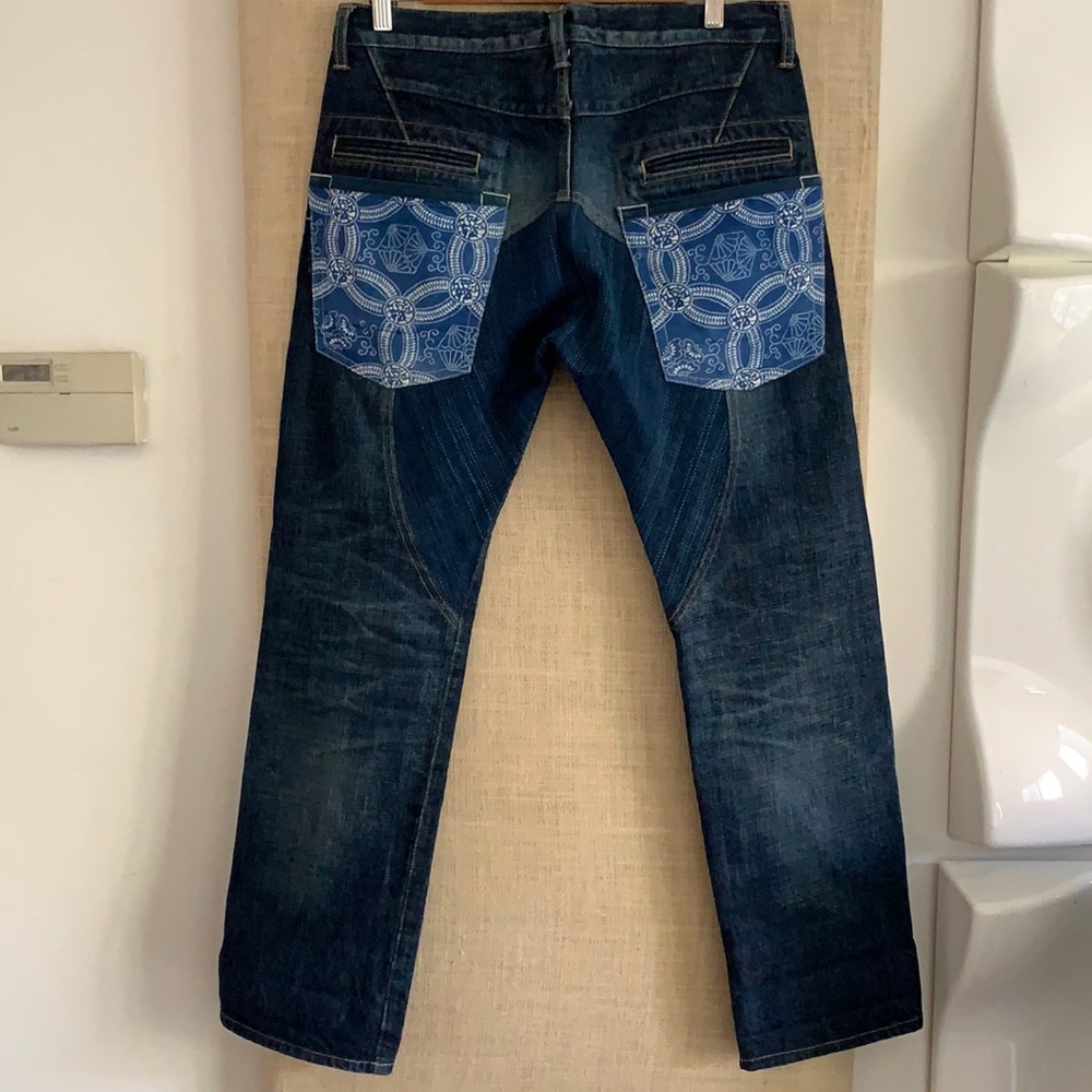 Junya watanabe double pocket, scarf pocket segment salvage jeans